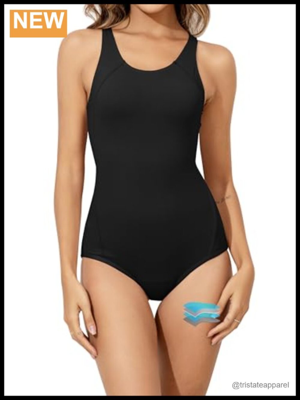Period Swimwear One Piece Sporty Racerback Leakproof Swimsuit